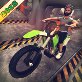 不可能的自行车BMX赛道特技