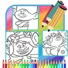 着色木马世界巡回赛trolls coloring图标