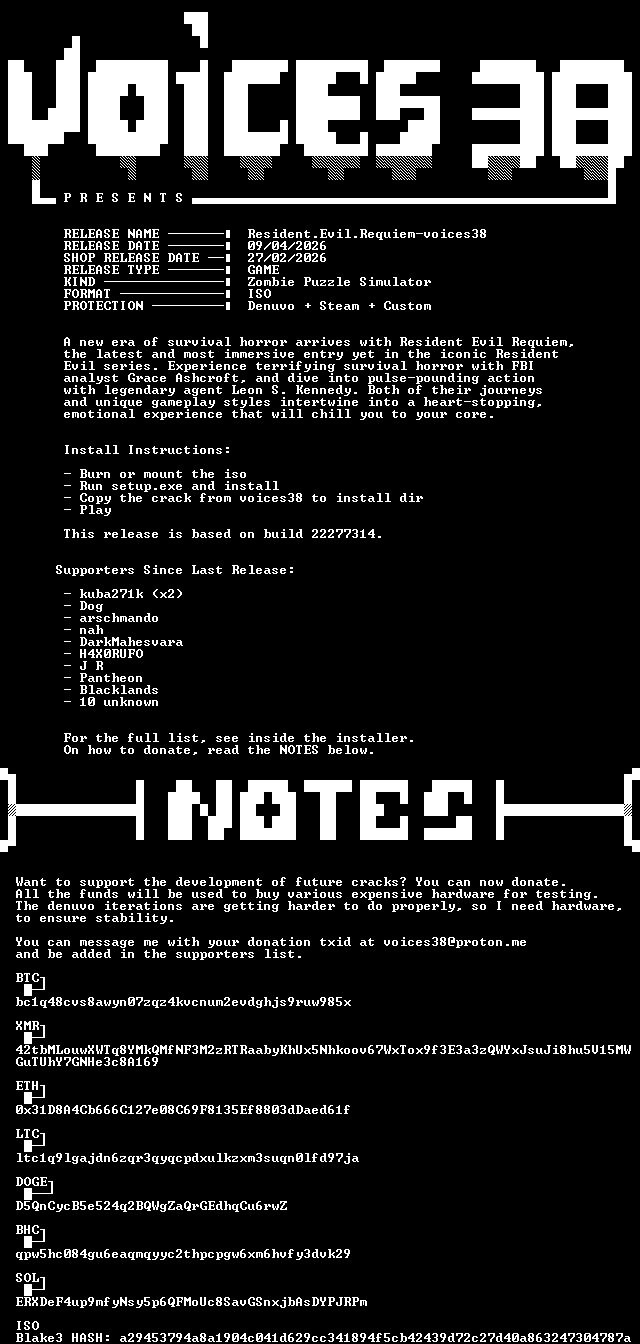还得是传统派！voice38攻破生化危机：安魂曲D加密