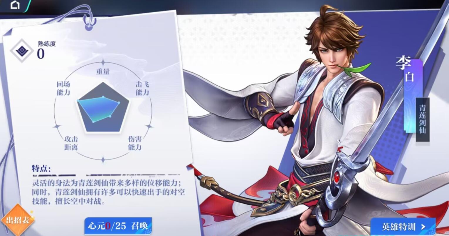 代号:破晓青莲剑仙李白技能详情一览