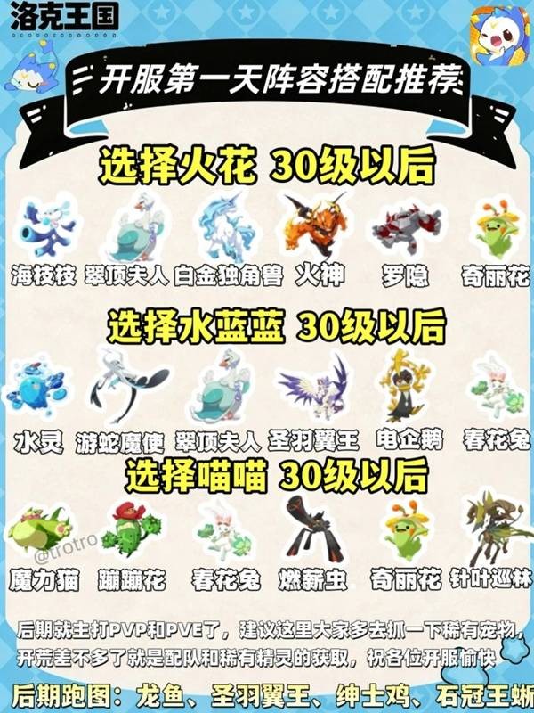 洛克王国世界开荒阵容推荐