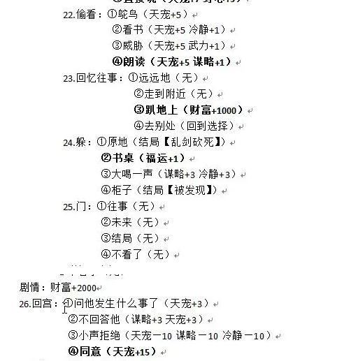 后宫三千人第九章冷宫篇攻略