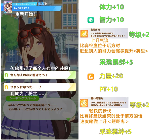 赛马娘手游那声加油改变了世界事件选择攻略
