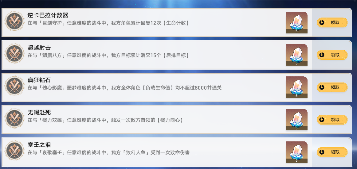 崩坏：星穹铁道余晖残卷相关成就获取攻略