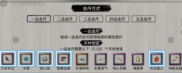 鬼谷八荒突破材料如何选择