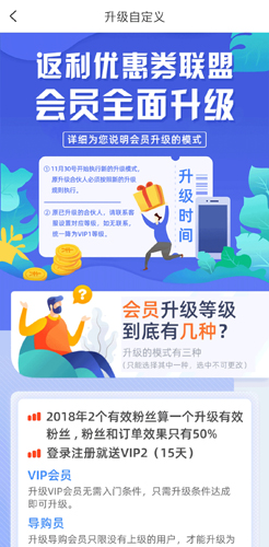 返利优惠券联盟升级权益介绍