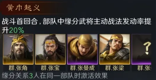 三国群英传:策定九州张角搭配阵容攻略